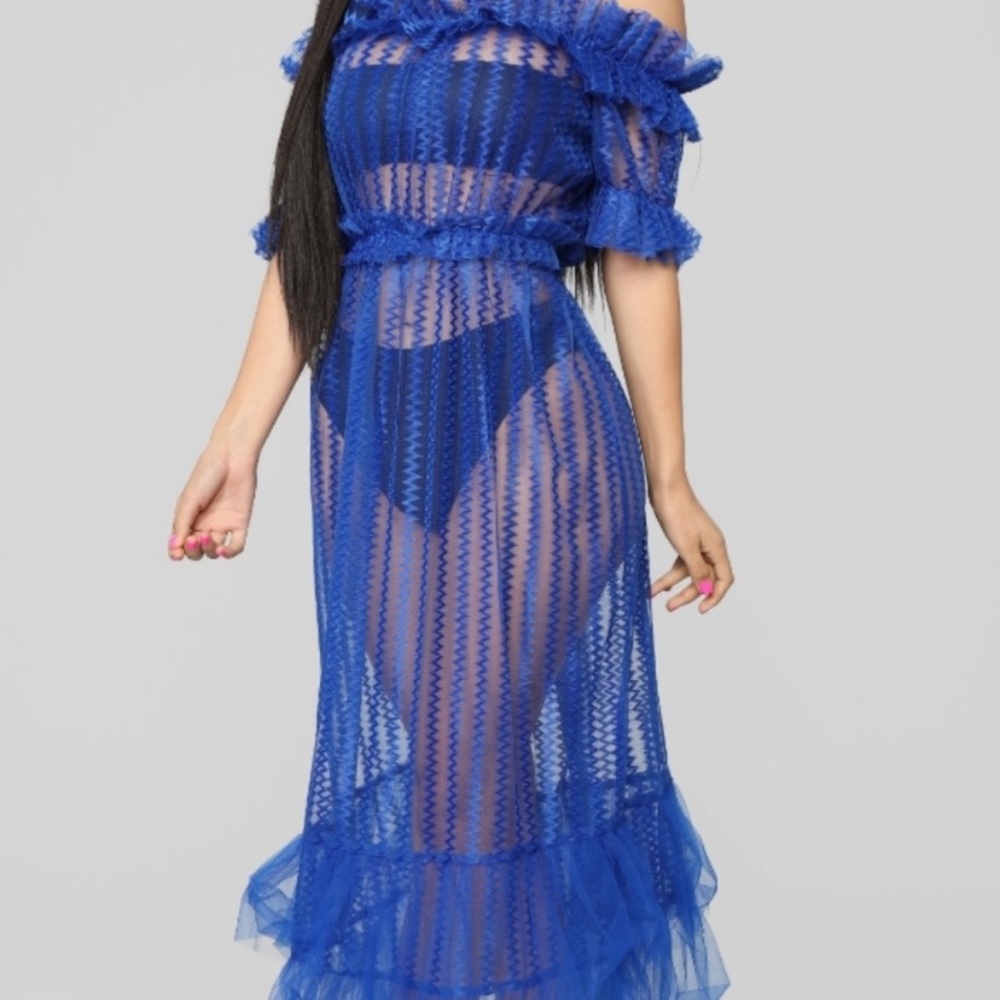FASHION NOVA SHEER HAPPINESS MESH DRESS💙